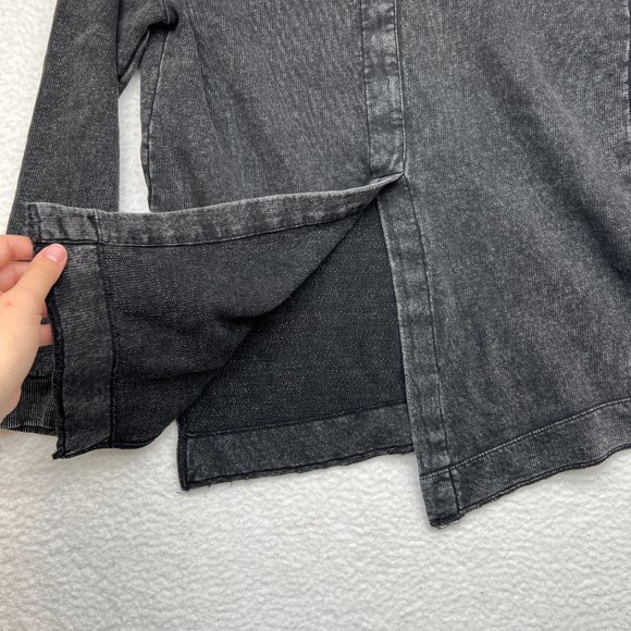 Pilcro | Split-Hem Tunic Top Color Carbon Long Sleeve V Neck Size Small - Picture 9 of 9